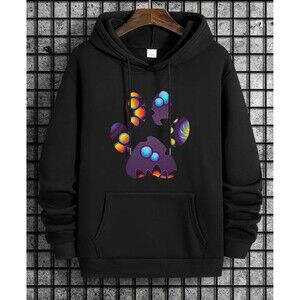 Large Dog Paw Print Men's Hoodie XL (42)